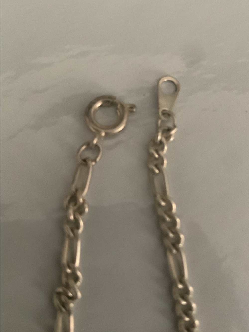 Sterling Silver Figaro Chain Necklace - Silver